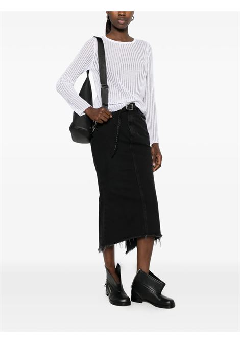 maglia a coste donna bianca ROBERTO COLLINA | 261FXA3700101